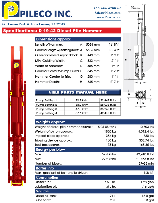 D19-42, Diesel Hammer